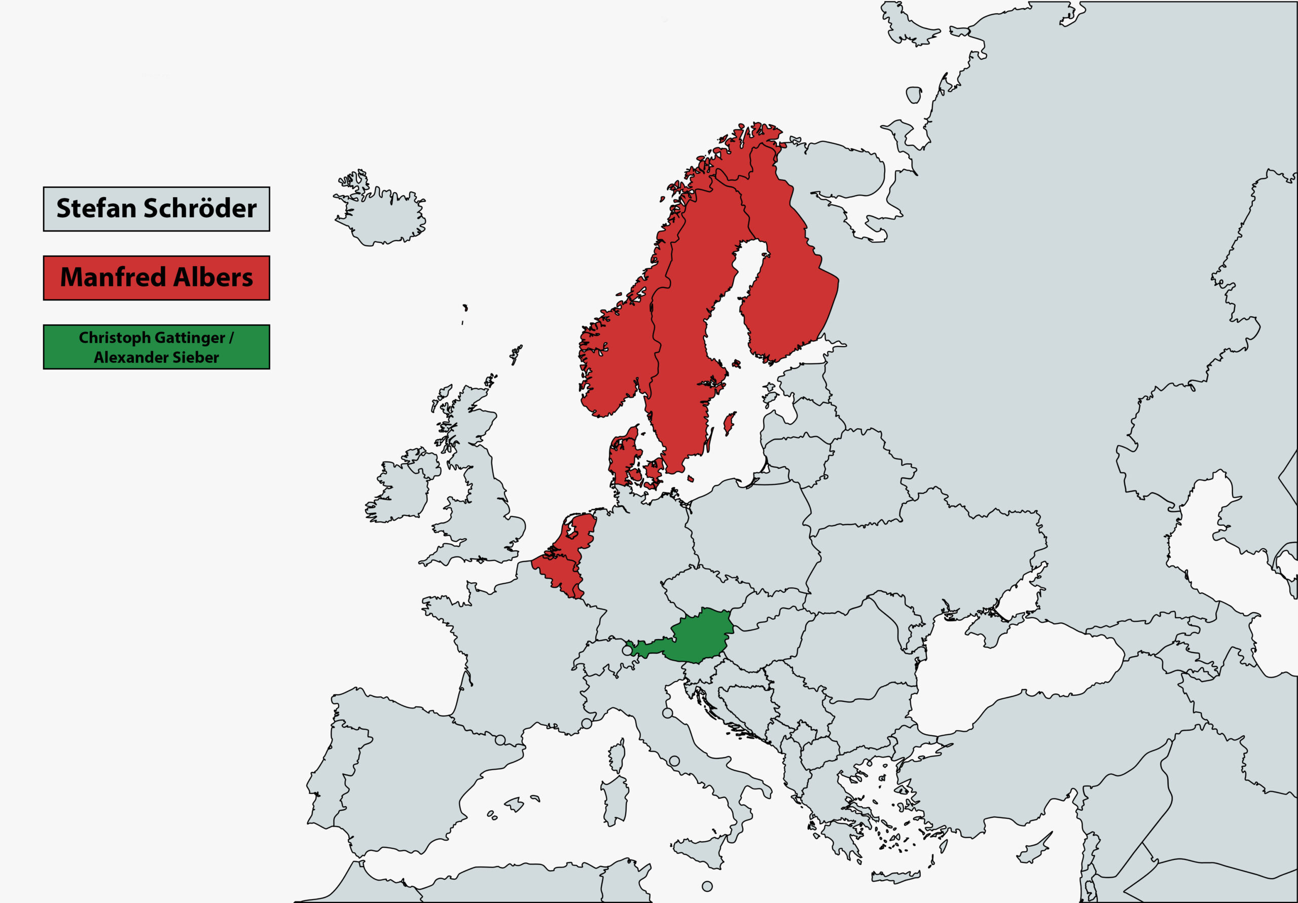 Vertriebskarte Europa